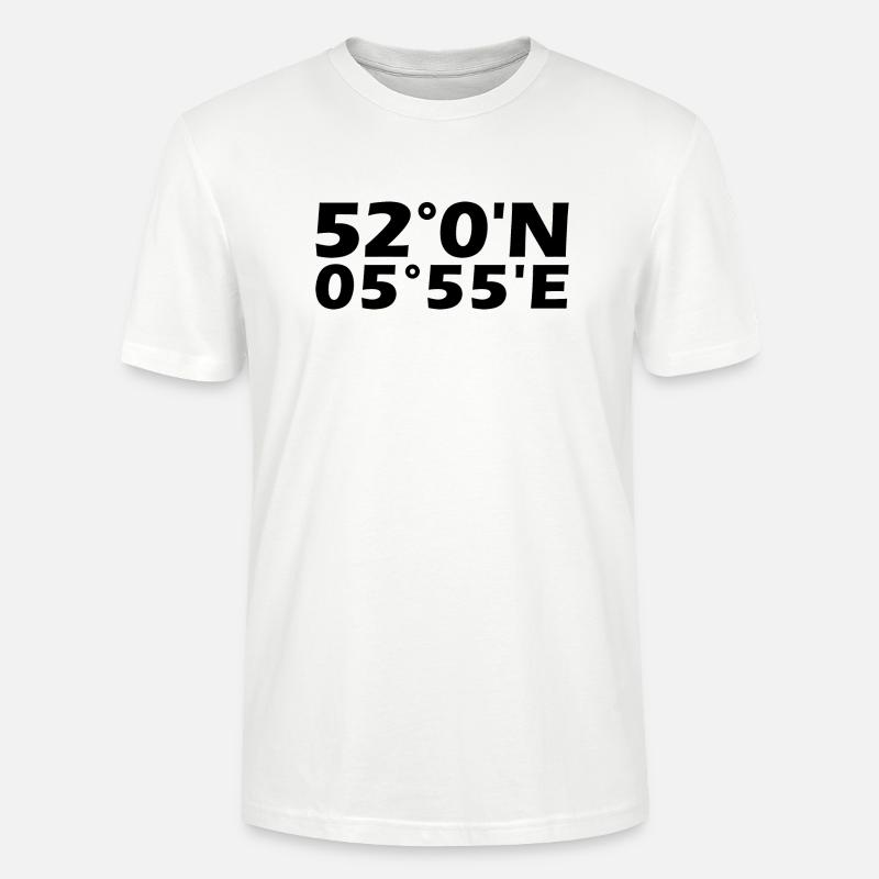 Coordonnées d’Arnhem - T-shirt bio CRAFTER Stanley Stella Unisexe - blanc