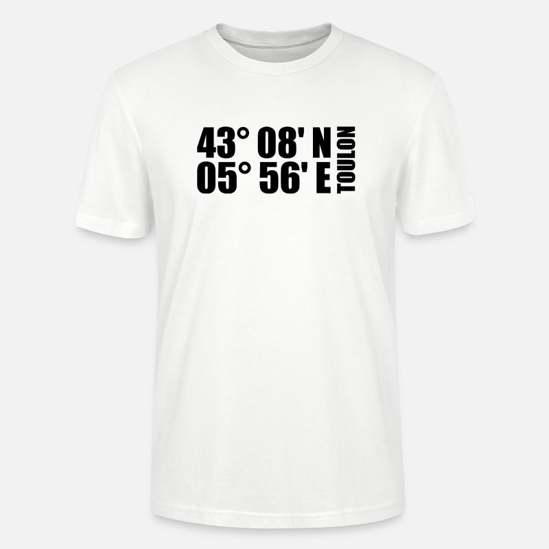 Coordonnées de Toulon - T-shirt bio CRAFTER Stanley Stella Unisexe - blanc
