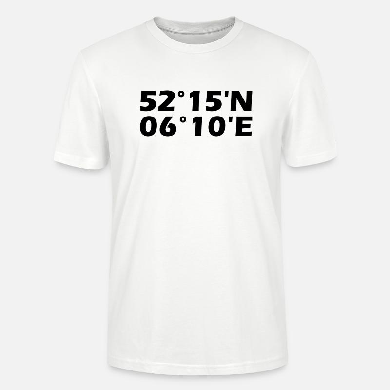 Deventer Coordinates - Stanley/Stella CRAFTER Unisex Organic T-Shirt - white