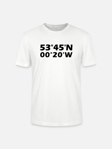 Kingston upon Hull Coordinates - Stanley/Stella CRAFTER Unisex Organic T-Shirt - white