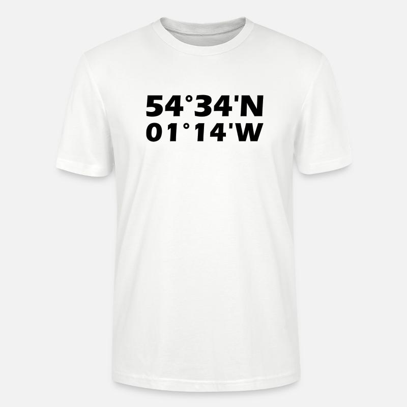 Coordonnées de Middlesbrough - T-shirt bio CRAFTER Stanley Stella Unisexe - blanc