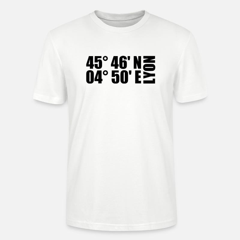 Coordonnées de Lyon - T-shirt bio CRAFTER Stanley Stella Unisexe - blanc