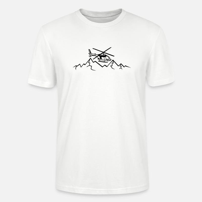 Berge Rettungsflieger Notruf - Stanley/Stella Unisex Bio-T-Shirt CRAFTER - Weiß