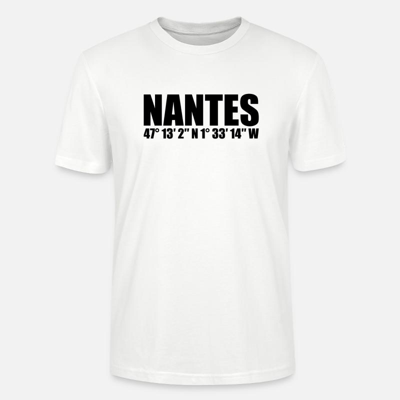 Coordonnées de Nantes - T-shirt bio CRAFTER Stanley Stella Unisexe - blanc