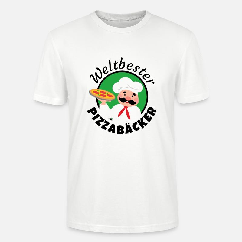 Weltbester Pizzabäcker - Stanley/Stella Unisex Bio-T-Shirt CRAFTER - Weiß