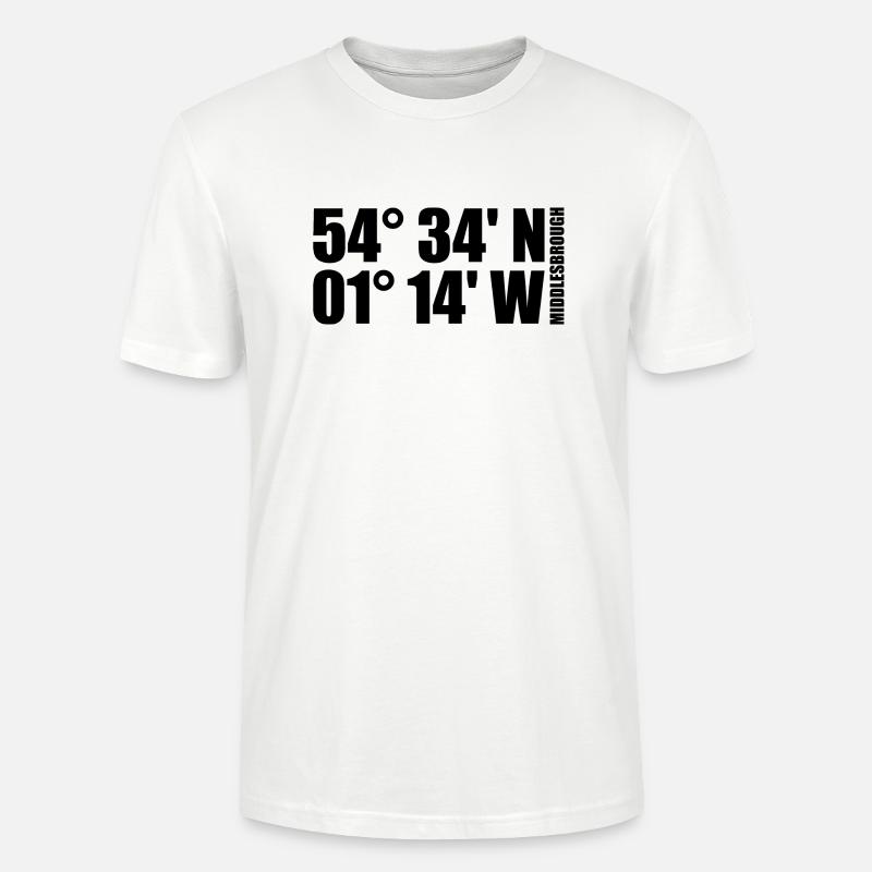 Middlesbrough coordinates - Stanley/Stella CRAFTER Unisex Organic T-Shirt - white
