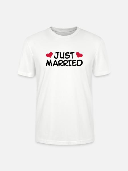 Just Married Wedding - Stanley/Stella CRAFTER Unisex Organic T-Shirt - white