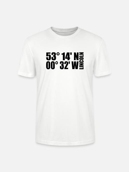 Lincoln Coordinates - Stanley/Stella CRAFTER Unisex Organic T-Shirt - white