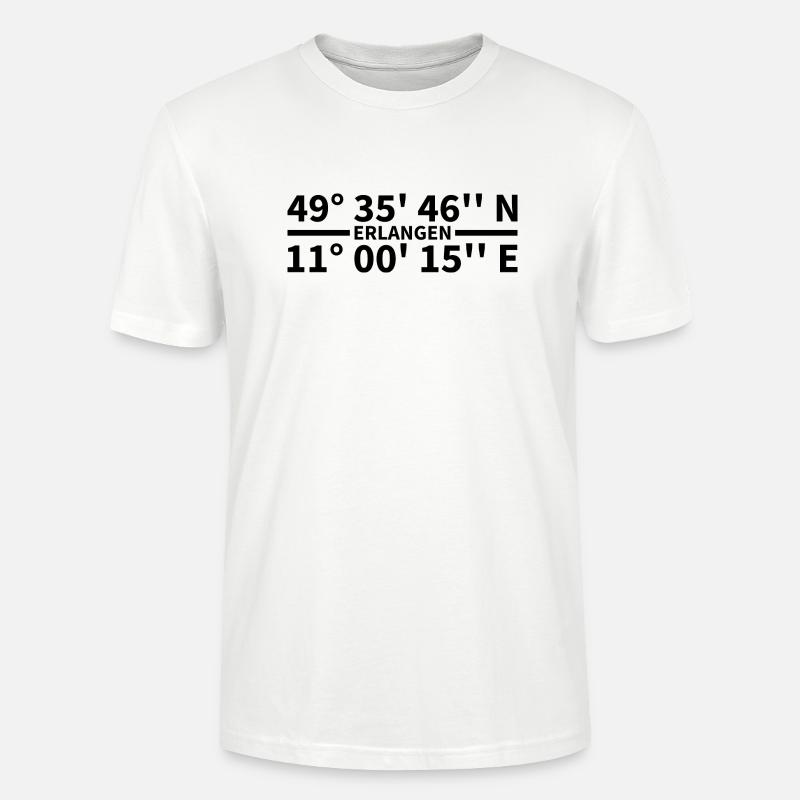 Erlangen Coordinates - Stanley/Stella CRAFTER Unisex Organic T-Shirt - white