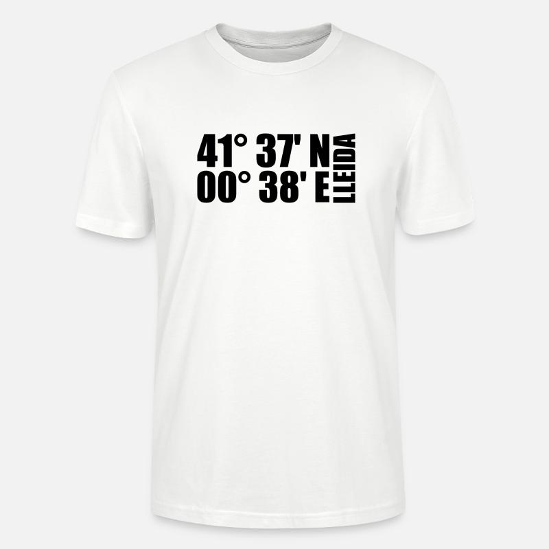 Coordonnées de Lleida - T-shirt bio CRAFTER Stanley Stella Unisexe - blanc