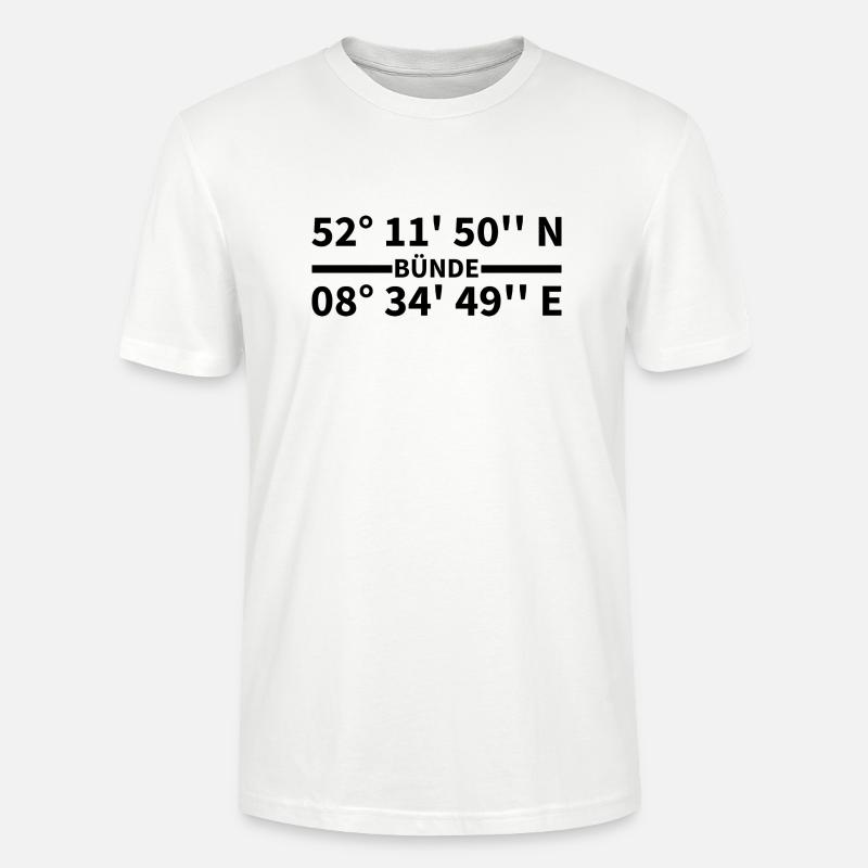 Fret coordinates - Stanley/Stella CRAFTER Unisex Organic T-Shirt - white