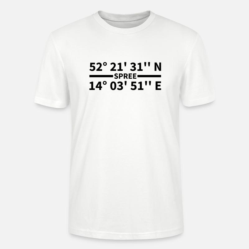 Coordonnées de la virée - T-shirt bio CRAFTER Stanley Stella Unisexe - blanc