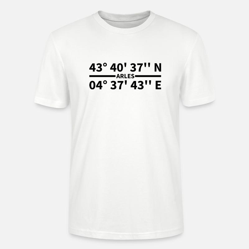 Arles coordinates - Stanley/Stella CRAFTER Unisex Organic T-Shirt - white