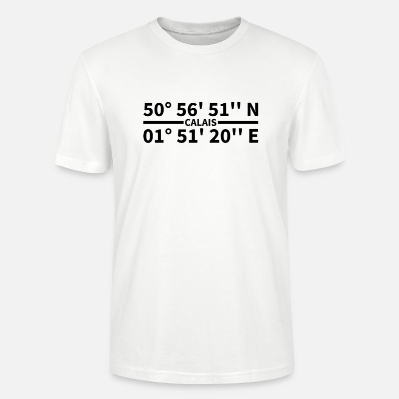 Coordonnées de Calais - T-shirt bio CRAFTER Stanley Stella Unisexe - blanc