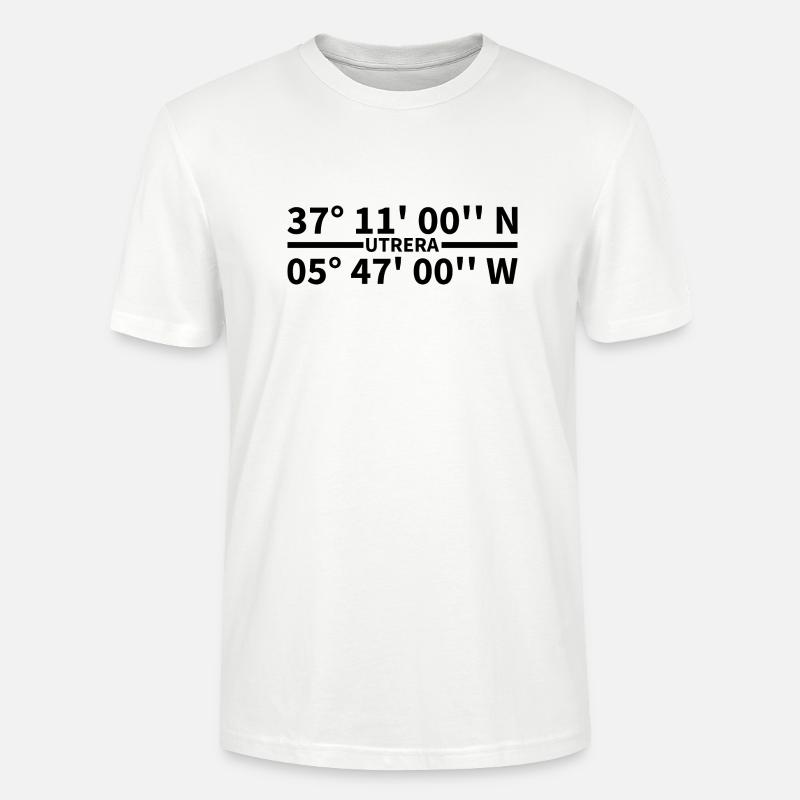 Coordonnées d’Utrera - T-shirt bio CRAFTER Stanley Stella Unisexe - blanc