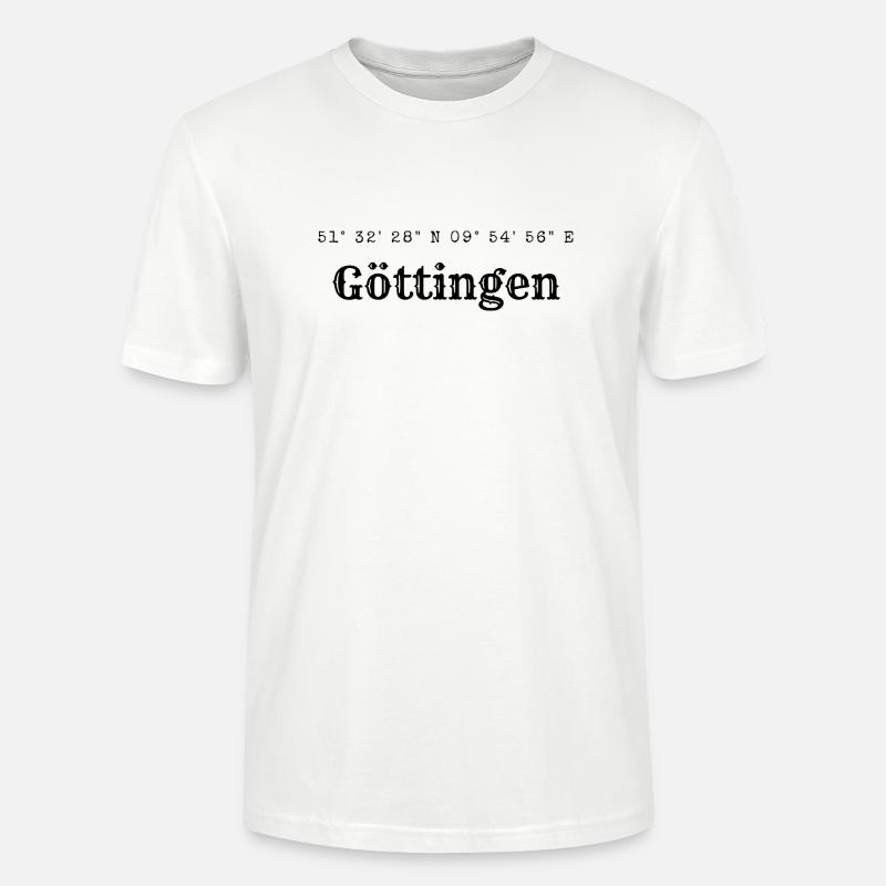 Coordonnées de Göttingen - T-shirt bio CRAFTER Stanley Stella Unisexe - blanc