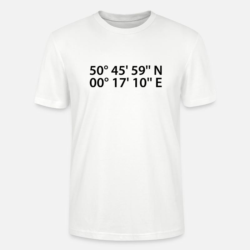 Coordonnées d’Eastbourne - T-shirt bio CRAFTER Stanley Stella Unisexe - blanc