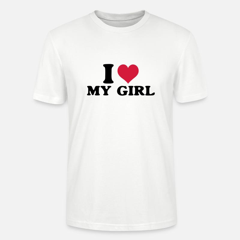 j'aime ma fille de - T-shirt bio CRAFTER Stanley Stella Unisexe - blanc