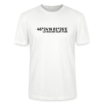 Coordonnées de La Roche-sur-Yon - T-shirt bio CRAFTER Stanley Stella Unisexe - blanc - Devant - Alina (178cm) & Michal (187cm)