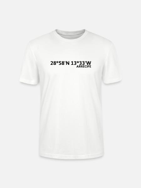 Arrecife coordinates - Stanley/Stella CRAFTER Unisex Organic T-Shirt - white