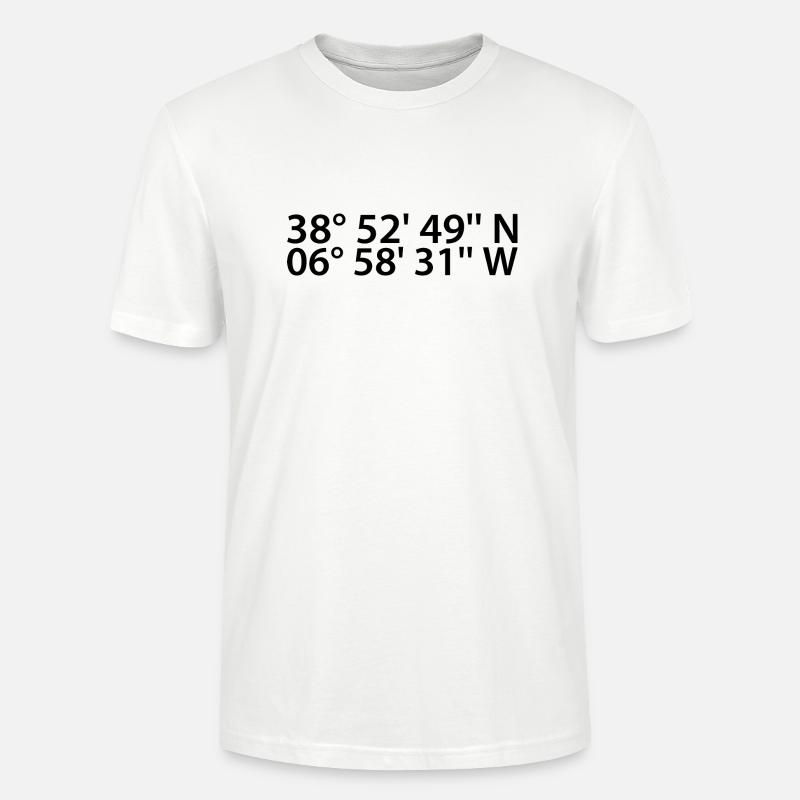 Coordonnées de Badajoz - T-shirt bio CRAFTER Stanley Stella Unisexe - blanc