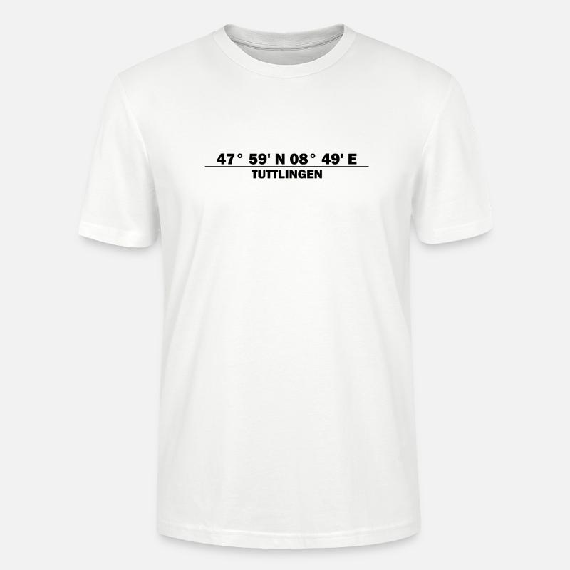 Coordonnées de Tuttlingen - T-shirt bio CRAFTER Stanley Stella Unisexe - blanc