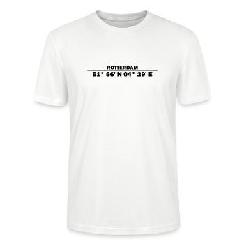 Rotterdam coordinates - Stanley/Stella CRAFTER Unisex Organic T-Shirt - white - Front - Alina (178cm) & Michal (187cm)