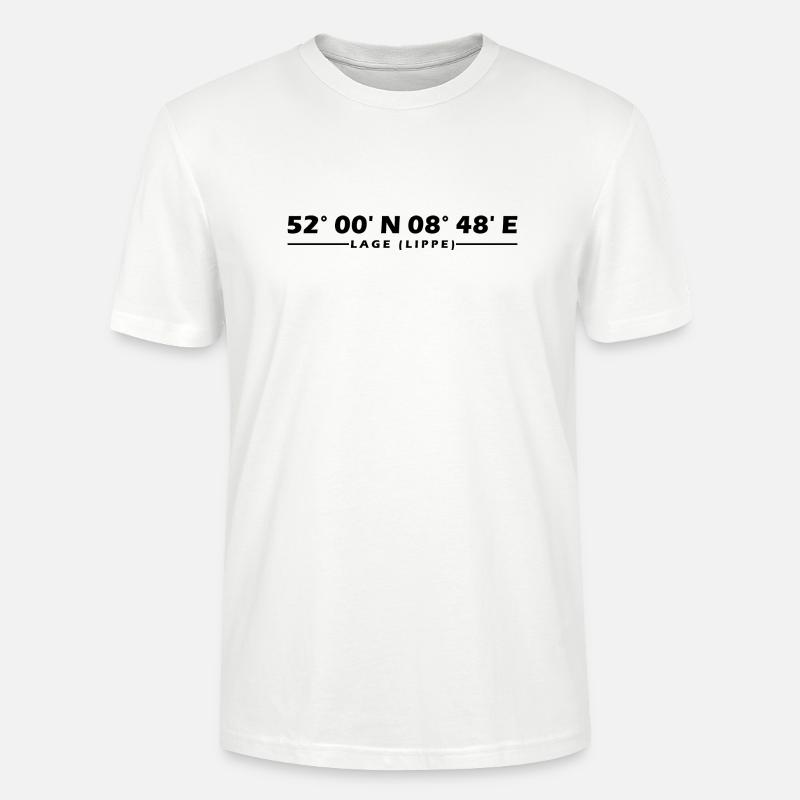 Coordonnées de l’emplacement (Lippe) - T-shirt bio CRAFTER Stanley Stella Unisexe - blanc