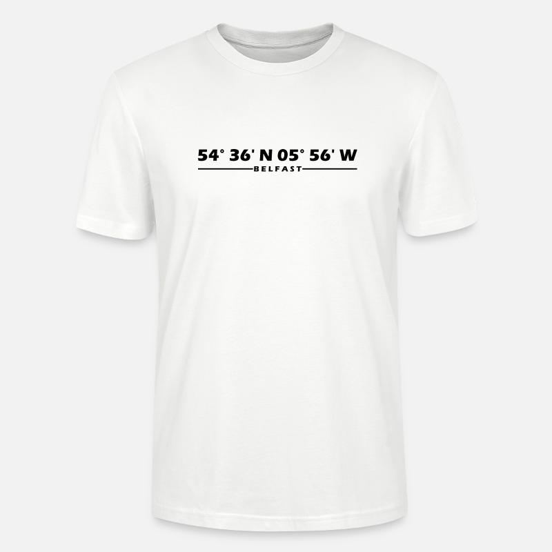Coordonnées de Belfast - T-shirt bio CRAFTER Stanley Stella Unisexe - blanc