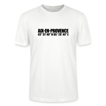 Aix-en-Provence Koordinaten - Stanley/Stella Unisex Bio-T-Shirt CRAFTER - Weiß - Vorne - Alina (178cm) & Michal (187cm)