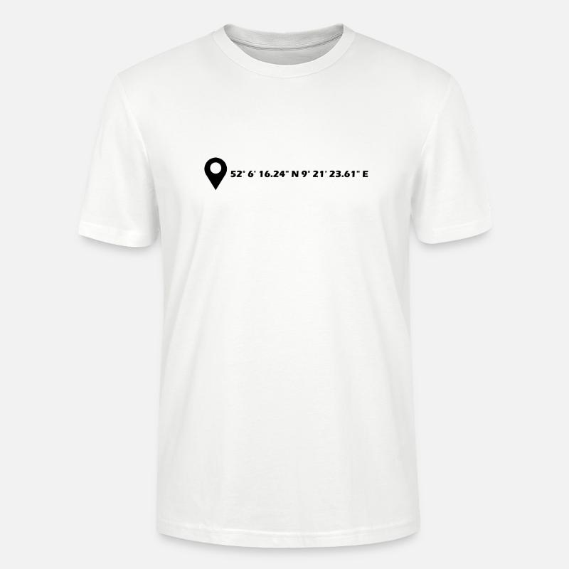 Hamelin coordinates - Stanley/Stella CRAFTER Unisex Organic T-Shirt - white