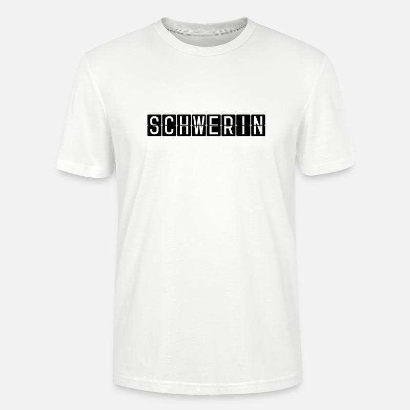 Schwerin Flughafentafel - Stanley/Stella Unisex Bio-T-Shirt CRAFTER - Weiß