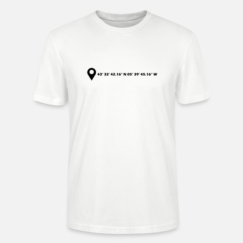 Coordonnées de Gijón - T-shirt bio CRAFTER Stanley Stella Unisexe - blanc