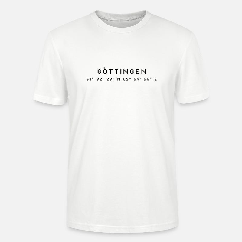 Göttingen Koordinaten - Stanley/Stella Unisex Bio-T-Shirt CRAFTER - Weiß