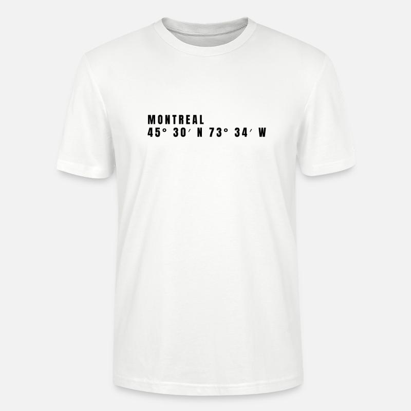 Montréal, Canada Coordonnées - T-shirt bio CRAFTER Stanley Stella Unisexe - blanc