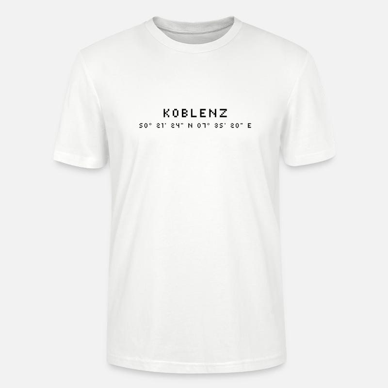 Les coordonnées de Coblence - T-shirt bio CRAFTER Stanley Stella Unisexe - blanc