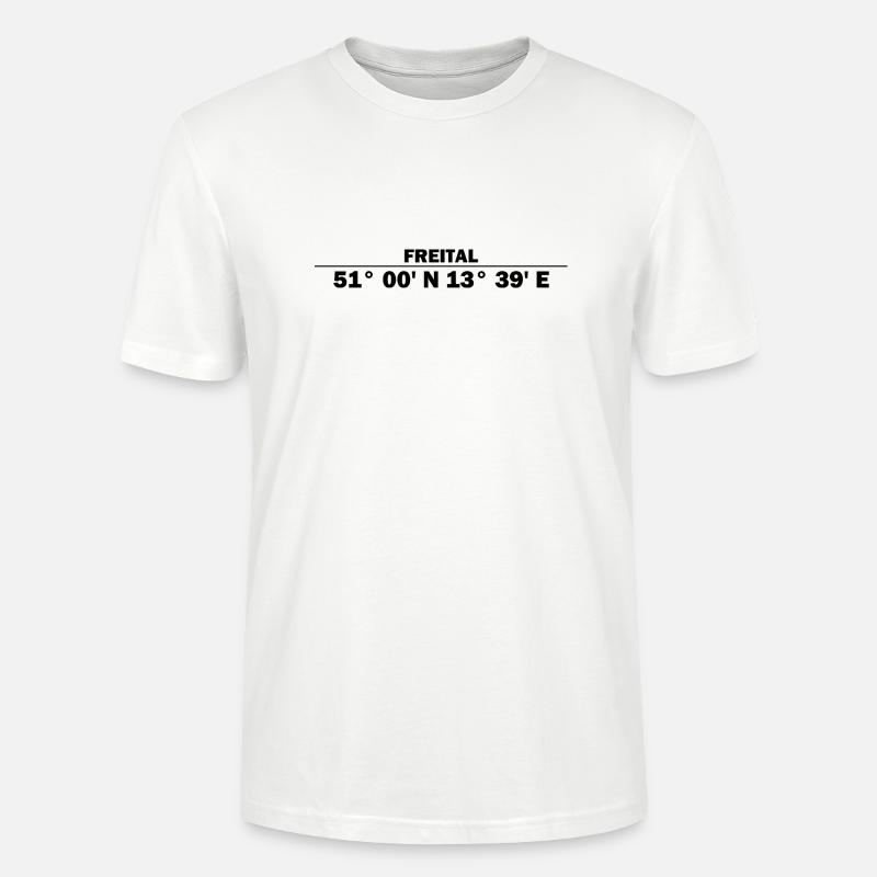 Freital coordinates - Stanley/Stella CRAFTER Unisex Organic T-Shirt - white