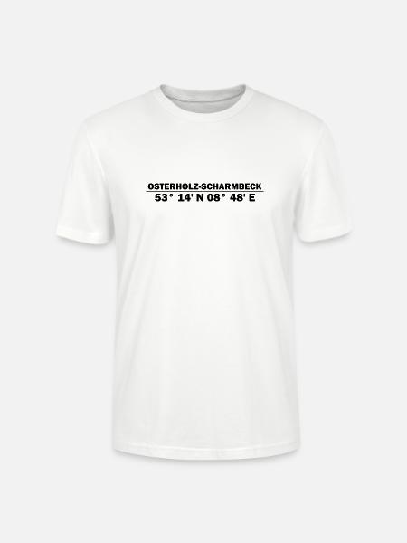 Osterholz-Scharmbeck coordinates - Stanley/Stella CRAFTER Unisex Organic T-Shirt - white