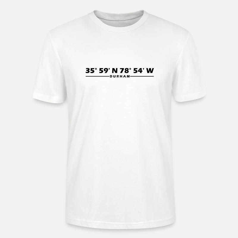 Durham Coordinates - Stanley/Stella CRAFTER Unisex Organic T-Shirt - white