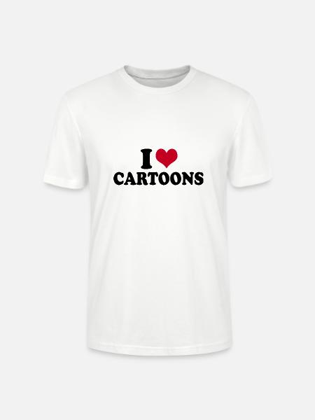 I Love Cartoons - Stanley/Stella Unisex Bio-T-Shirt CRAFTER - Weiß