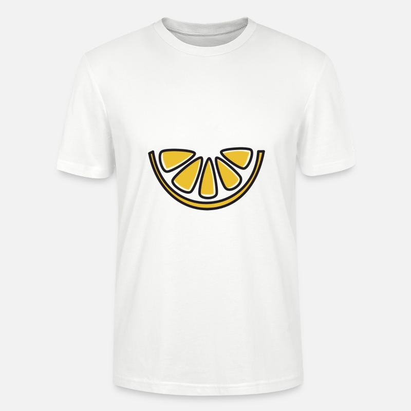 Zitrone, Zitronenscheibe - Stanley/Stella Unisex Bio-T-Shirt CRAFTER - Weiß