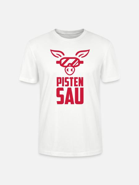 Pistensau Logo - Stanley/Stella Unisex Bio-T-Shirt CRAFTER - Weiß