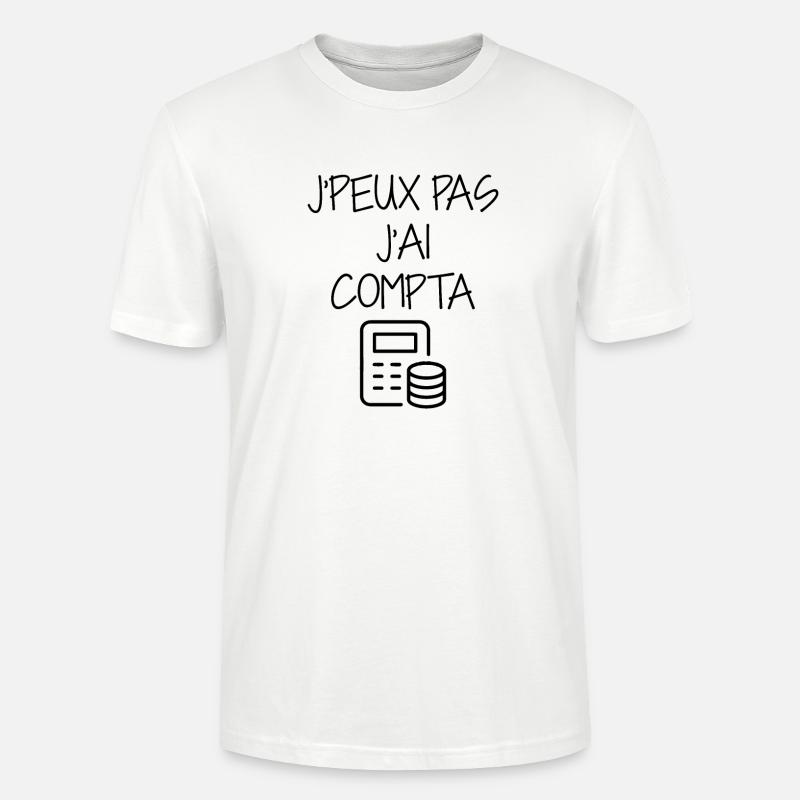 comptable / comptabilité / compter / chiffre - T-shirt bio CRAFTER Stanley Stella Unisexe - blanc