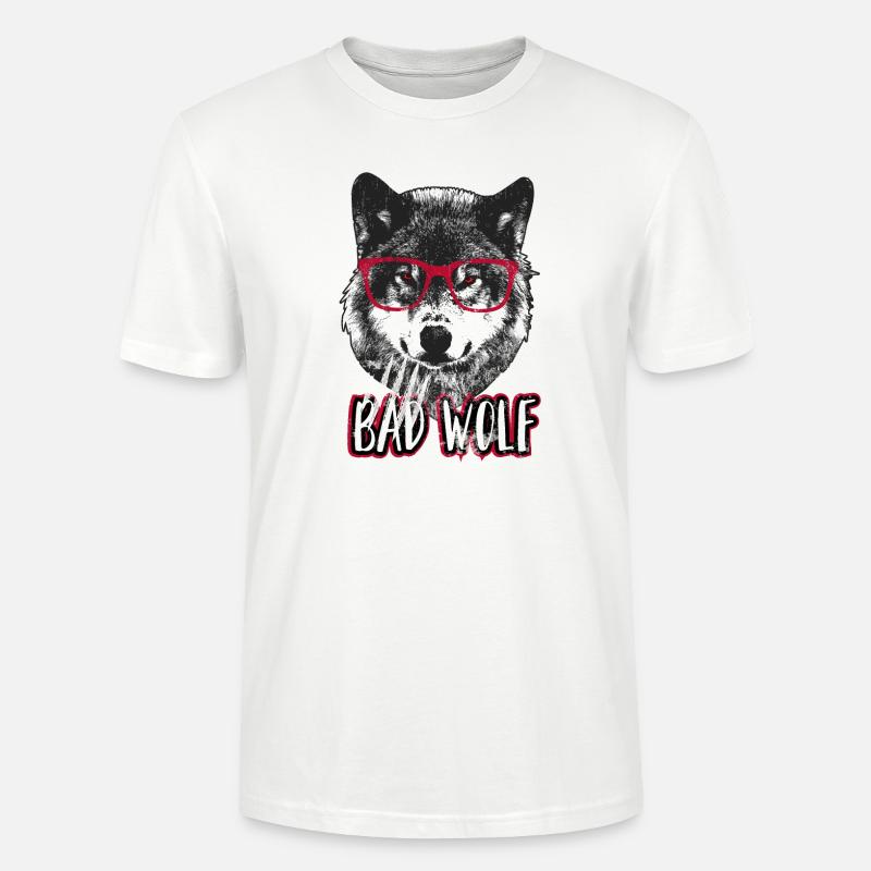 Böser Wolf - Grumpy Christmas Wolf - Stanley/Stella Unisex Bio-T-Shirt CRAFTER - Weiß