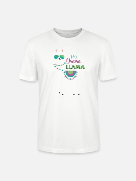 No Drama LLama - Stanley/Stella Unisex Bio-T-Shirt CRAFTER - Weiß