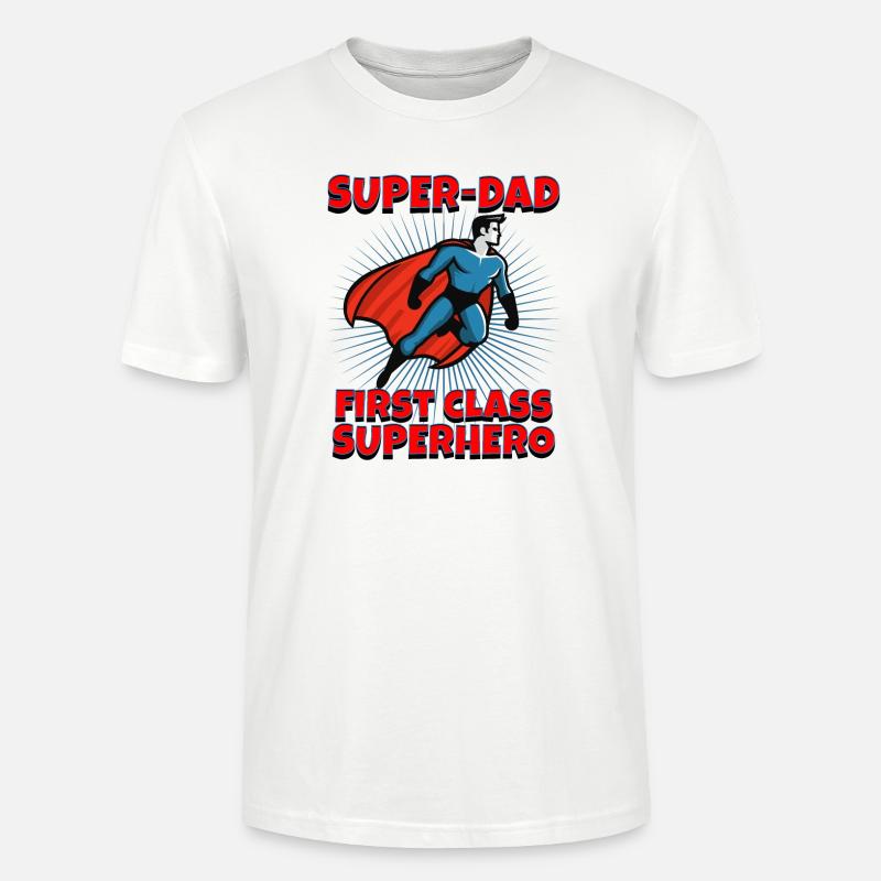 SUPER-DAD - Superheld der Extraklasse - Stanley/Stella Unisex Bio-T-Shirt CRAFTER - Weiß