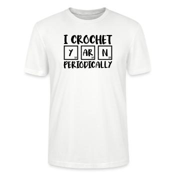 Je crochete fil régulièrement proverbe drôle pour - T-shirt bio CRAFTER Stanley Stella Unisexe - blanc - Devant - Alina (178cm) & Michal (187cm)