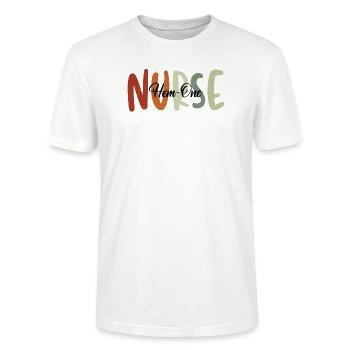 Hem-onc Nurse Hematologist Hematology - Stanley/Stella CRAFTER Unisex Organic T-Shirt - white - Front - Alina (178cm) & Michal (187cm)