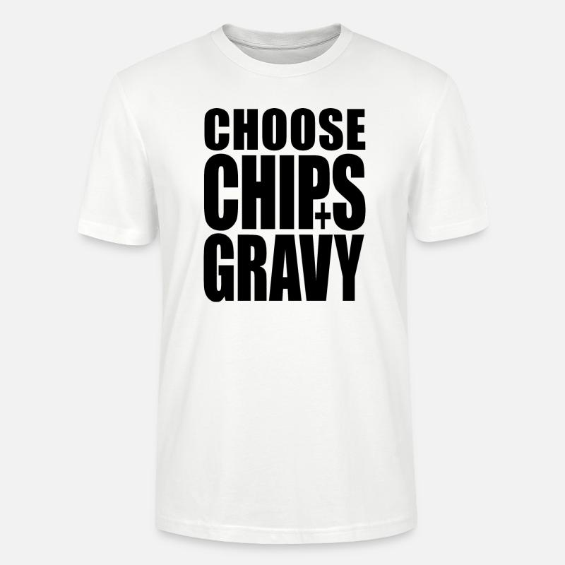 WÄHLEN CHIPS+GRAVY (Leben wählen) - Stanley/Stella Unisex Bio-T-Shirt CRAFTER - Weiß