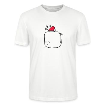 Whale Christmas Hat Christmas Sweet Xmax - Stanley/Stella CRAFTER Unisex Organic T-Shirt - white - Front - Alina (178cm) & Michal (187cm)